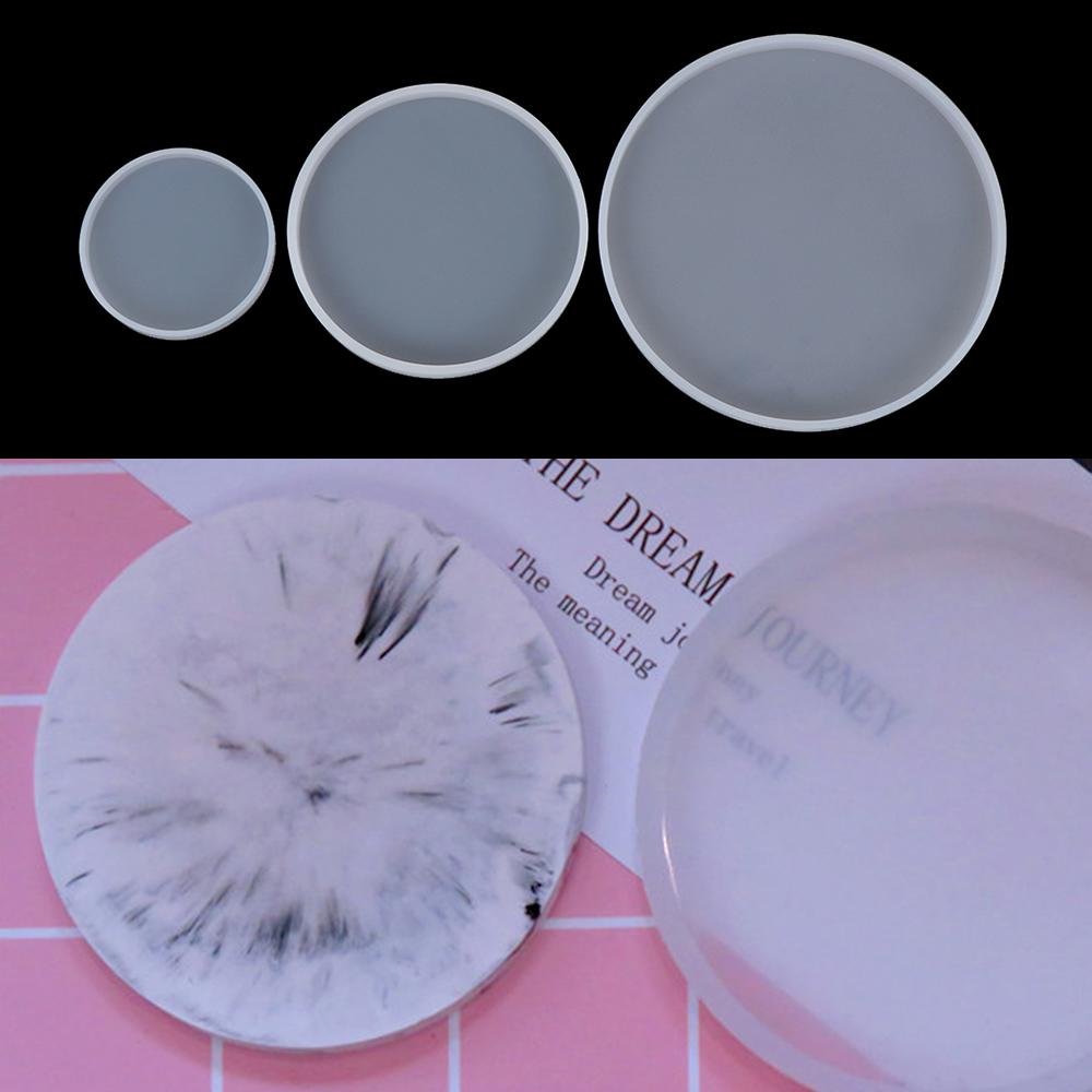 Coaster Mold Round - Silikon-Flüssigharz-Gießformen für Kunstharz, runde Untersetzerformen, Schmuckherstellungsformen