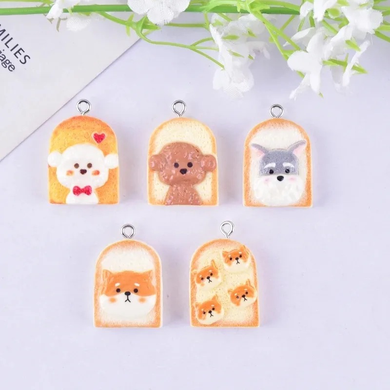 10 Stück niedliche Toast-Hund- – Resin Craft Material Bewertung und Preis
