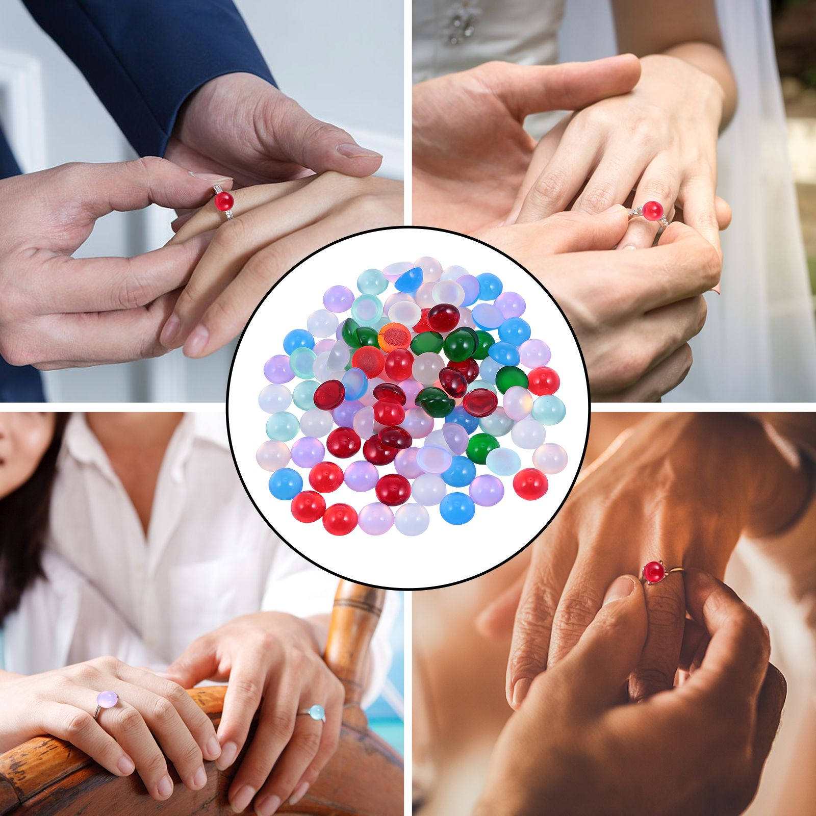 100 Stück Opal-Harzperlen für  – Resin Craft Material Bewertung und Preis